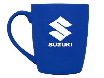 Фарфоровая кружка Suzuki Logo Mug, Soft-touch, 360ml, Blue/White