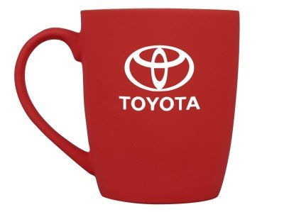 Фарфоровая кружка Toyota Logo Mug, Soft-touch, 360ml, Red/White