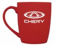 Фарфоровая кружка Chery Logo Mug, Soft-touch, 360ml, Red/White