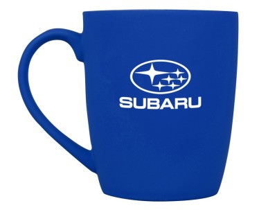 Фарфоровая кружка Subaru Logo Mug, Soft-touch, 360ml, Blue/White