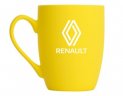 Фарфоровая кружка Renault Logo Mug, Soft-touch, 360ml, Yellow/White