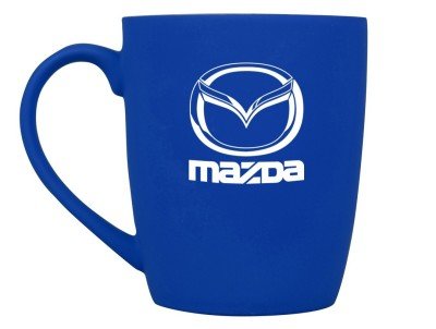 Фарфоровая кружка Mazda Logo Mug, Soft-touch, 360ml, Blue/White