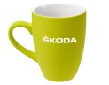 Керамическая кружка Skoda Wordmark Logo Mug, Soft-touch, 320ml, Green Apple/White