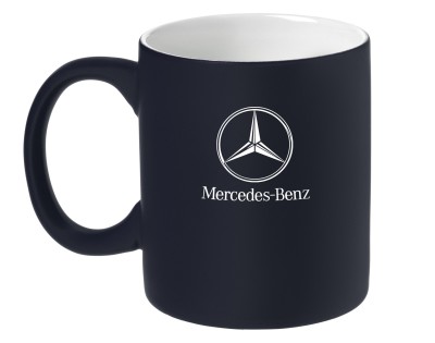 Керамическая кружка Mercedes-Benz Classic Logo Mug, Soft-touch, 340ml, Dark Blue/White