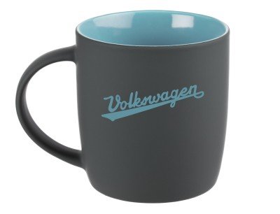 Фарфоровая кружка Volkswagen Classic Mug, Soft-touch, 350ml, Grey/Blue