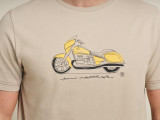 Мужская футболка BMW Motorrad T-Shirt Flat Twin, Men, Beige, артикул 76618536536