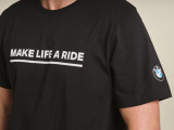 Мужская футболка BMW Motorrad T-Shirt Make Life A Ride, Men, Black, артикул 76618536422