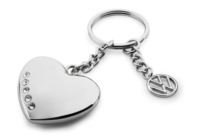 Брелок для ключей Volkswagen Keyring Heart with Swarovski Crystals, NM