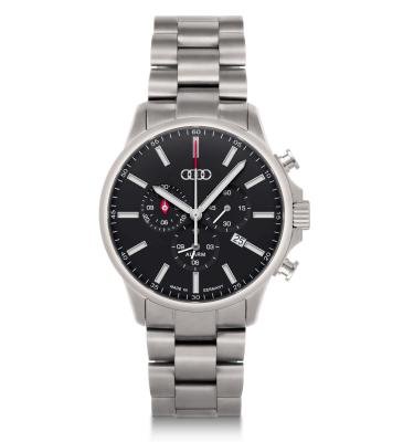 Мужские наручные часы хронограф Audi Chronograph Titanium, Mens, silver/black
