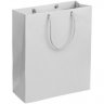 Бумажный подарочный пакет, серый, размер: 23 х 28 х 9,2 см.
