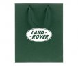Бумажный подарочный пакет Land Rover, зеленый, размер M: 23 х 28 х 9,2 см.