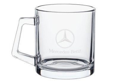 Набор из 4-х стеклянных кружек Mercedes-Benz Classic Logo Glass Mug Set, 380ml