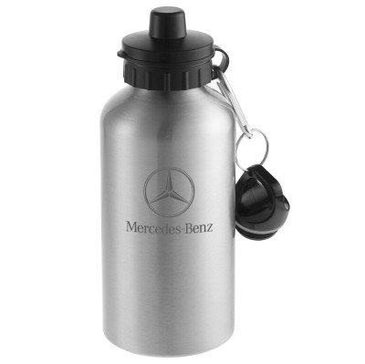 Бутылка для воды Mercedes-Benz Water Bottle, 500ml, Silver/Black