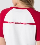 Женская футболка Porsche Ladies' T-shirt RS 2.7, White/Red, артикул WAP9520XS0NRS2