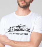 Мужская футболка Porsche Men's T-Shirt Essential, White, артикул WAP7230XS0NPOR
