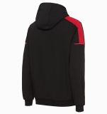 Мужская толстовка Porsche Men's Plush Hoodie - Motorsport Fanwear, Black/Red, артикул WAP1240XS0NFMS