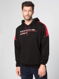 Мужская толстовка Porsche Men's Plush Hoodie - Motorsport Fanwear, Black/Red, артикул WAP1240XS0NFMS