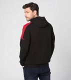 Мужская толстовка Porsche Men's Plush Hoodie - Motorsport Fanwear, Black/Red, артикул WAP1240XS0NFMS