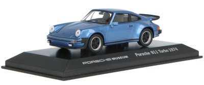 Модель автомобиля Porsche 911 Turbo 1974, Scale 1:43, Blue Metallic