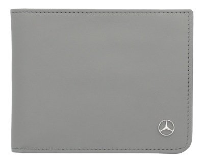 Кожаный кошелек Mercedes-Benz Leather Wallet, RFID protection, Light Grey