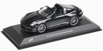 Юбилейная модель автомобиля Porsche 911 Edition 50 Jahre Porsche Design (992), Scale 1:43, Black
