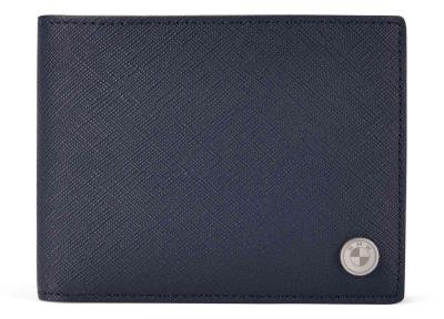 Кожаное портмоне BMW Fashion Wallet with Coin Compartment, Blue, NM 2023