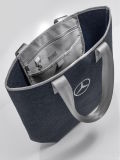 Сумка для покупок Mercedes Star Shopping Bag, Dark Blue/Grey, артикул B66959414