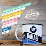Стальная эмалированная кружка BMW Garage Enamel Mug, Nostalgic Art, 360ml, артикул NA43216
