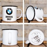 Стальная эмалированная кружка BMW Drivers Only Enamel Mug, Nostalgic Art, 360ml, артикул NA43210
