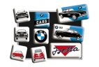 Набор магнитов на холодильник BMW Vinage Cars Fridge Magnets, Nostalgic Art