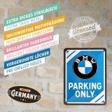 Металлическая пластина BMW Parking Only Tin Sign, 15x20, Nostalgic Art, артикул NA26177
