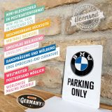 Металлическая открытка BMW Parking Only Metal Card, 10x14, Nostalgic Art, артикул NA10269