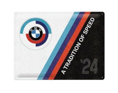 Металлическая пластина BMW A Tradition Of Speed Tin Sign, 30x40, Nostalgic Art