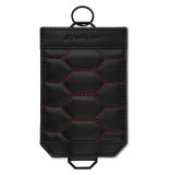 Кожаный футляр для ключей Audi Sport Car Key Case Leather, black / red, артикул 3152201400