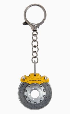 Брелок для ключей Porsche Brake-disc Keyring, yellow / silver