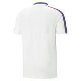 Мужская рубашка-поло BMW M Motorsport Logo Polo Shirt, Men, white/blue, артикул 80142864240