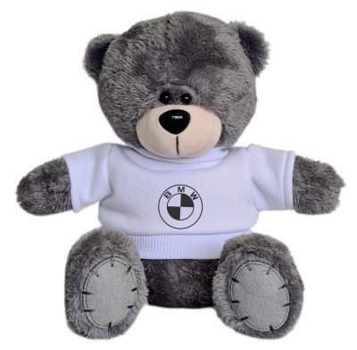 Мягкая игрушка медвежонок BMW Plush Toy Teddy Bear, Grey/White