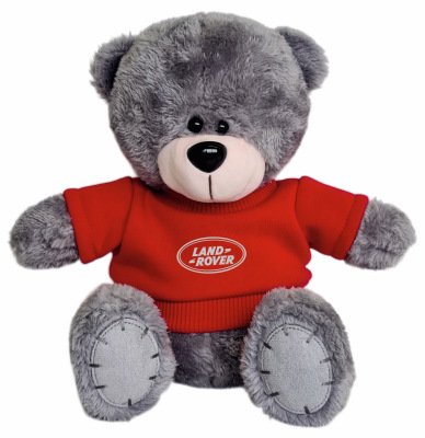 Мягкая игрушка медвежонок Land Rover Plush Toy Teddy Bear, Grey/Red