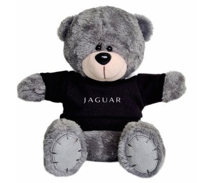Мягкая игрушка медвежонок Jaguar Plush Toy Teddy Bear, Grey/Black