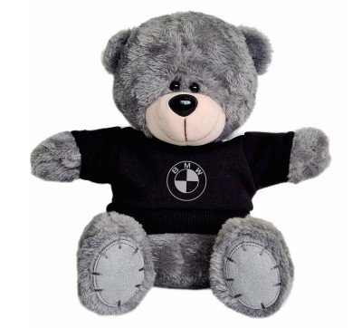 Мягкая игрушка медвежонок BMW Plush Toy Teddy Bear, Grey/Black