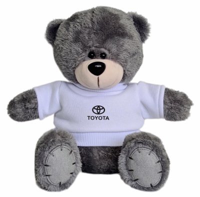 Мягкая игрушка медвежонок Toyota Plush Toy Teddy Bear, Grey/White