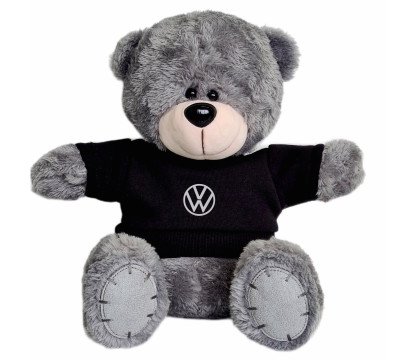 Мягкая игрушка медвежонок Volkswagen Plush Toy Teddy Bear, Grey/Black