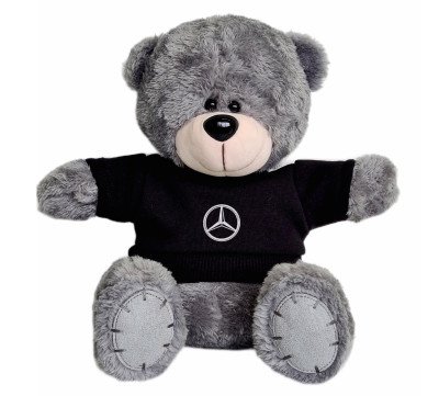 Мягкая игрушка медвежонок Mercedes-Benz Plush Toy Teddy Bear, Grey/Black