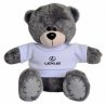 Мягкая игрушка медвежонок Lexus Plush Toy Teddy Bear, Grey/White