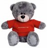 Мягкая игрушка медвежонок Porsche Plush Toy Teddy Bear, Grey/Red