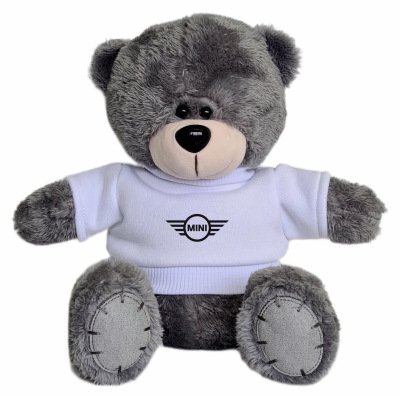 Плюшевый медведь MINI Plush Toy Bear, Grey/White