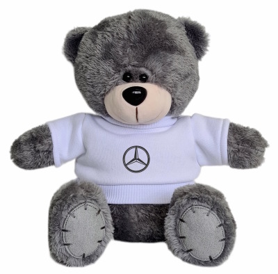 Мягкая игрушка медвежонок Mercedes-Benz Plush Toy Teddy Bear, Grey/White