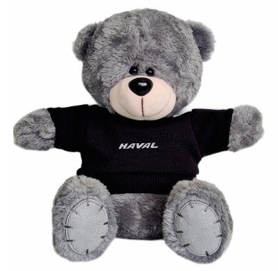 Плюшевый мишка Haval Plush Toy Teddy Bear, Grey/Black