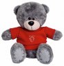 Мягкая игрушка медвежонок Peugeot Plush Toy Teddy Bear, Grey/Red