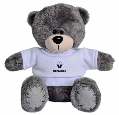 Плюшевый медведь Renault Plush Toy Bear, Grey/White